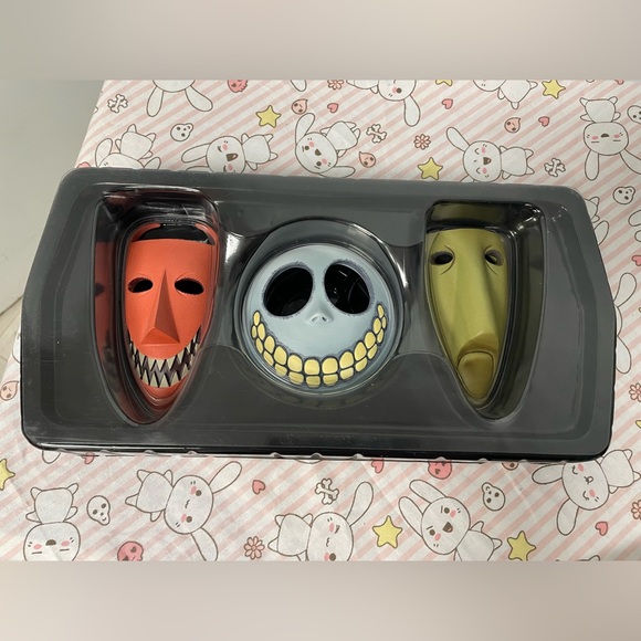 Nightmare Before Christmas Disney Store Set of 3 Masks Lock Shock and Barrel - Picture 11 of 16